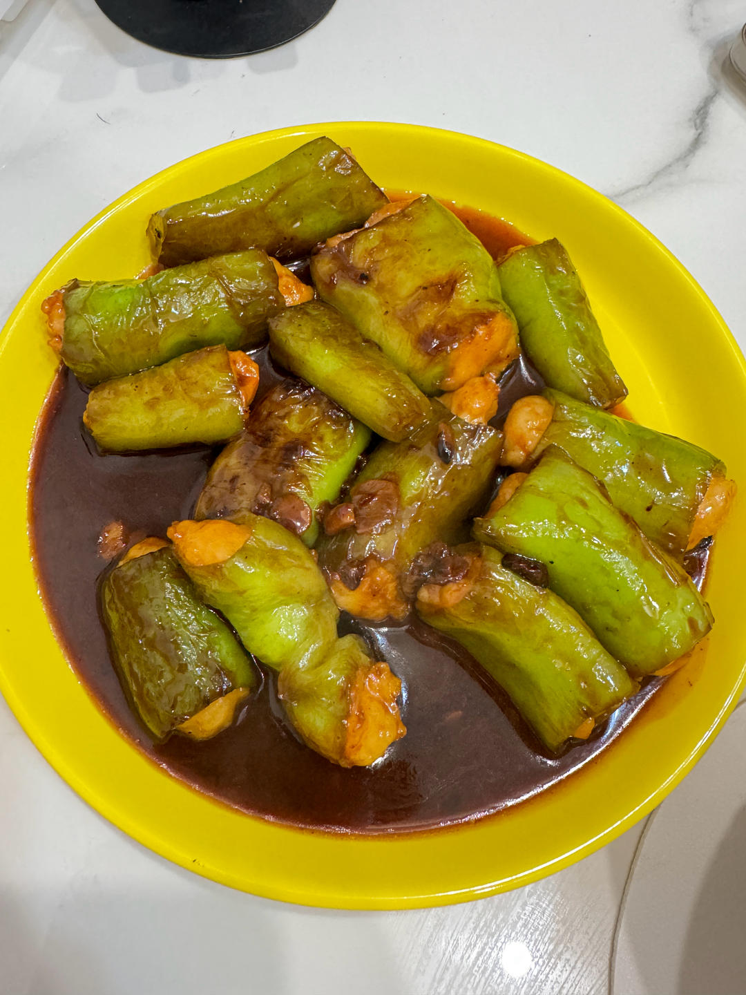 超下饭的青椒酿虾滑