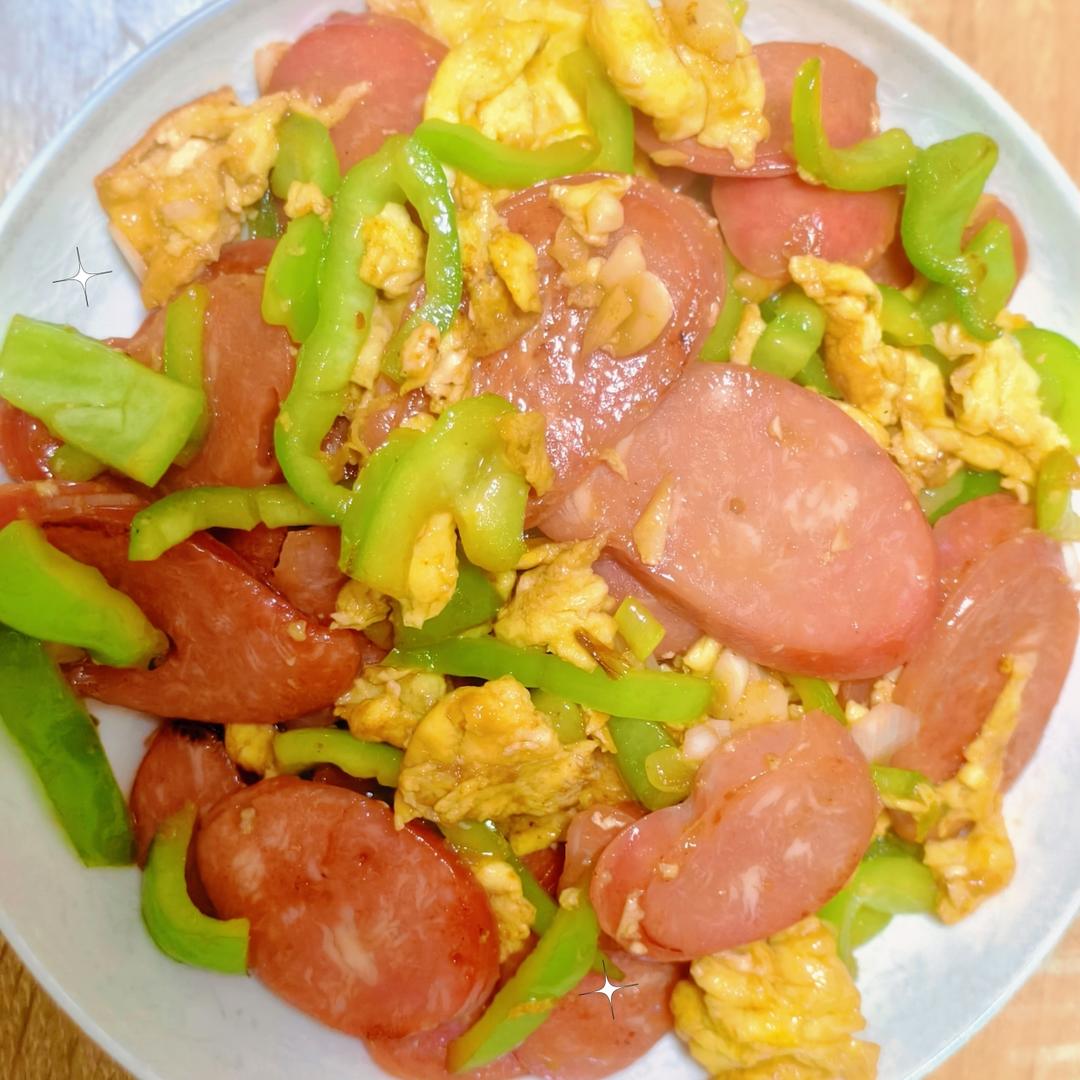 青椒火腿炒鸡蛋