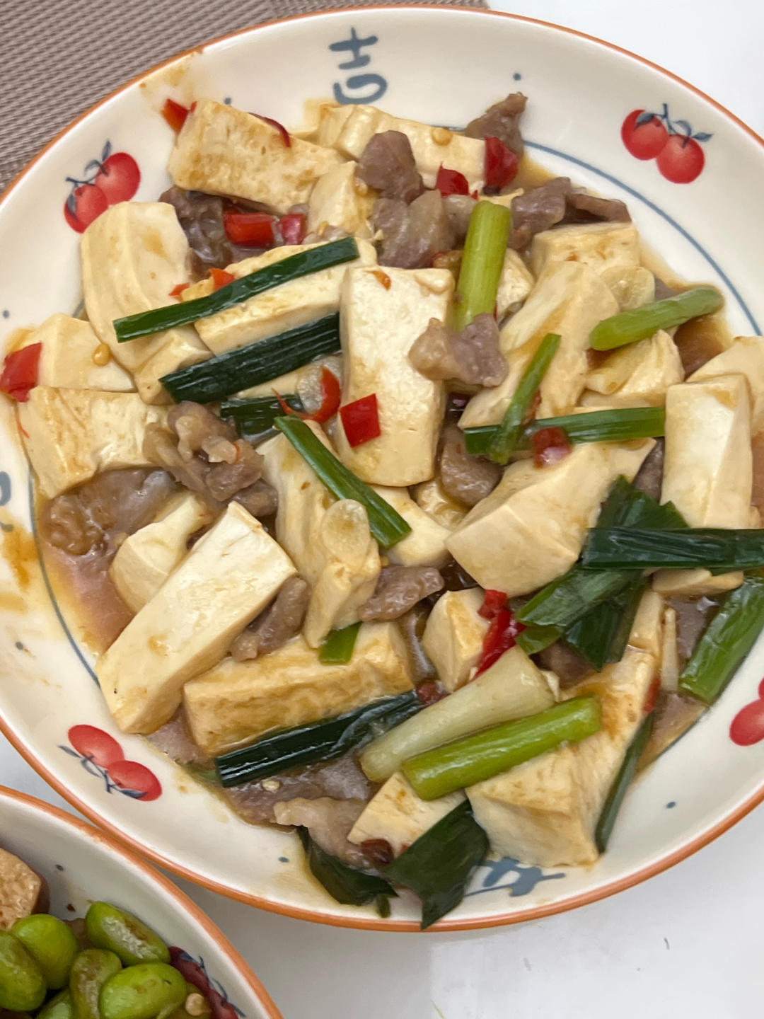 葱烧豆腐