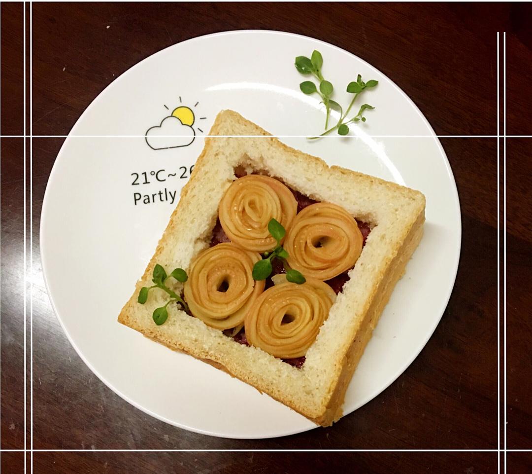 苹果玫瑰吐司