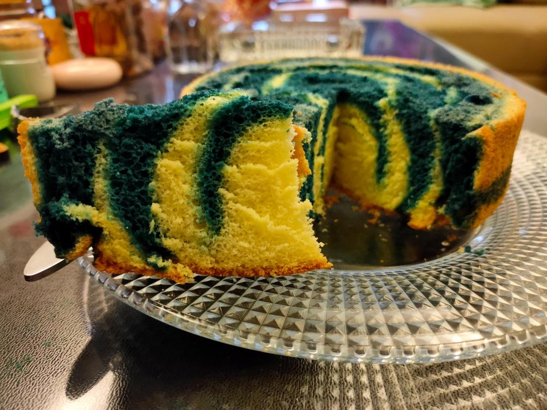 绿斑马戚风蛋糕