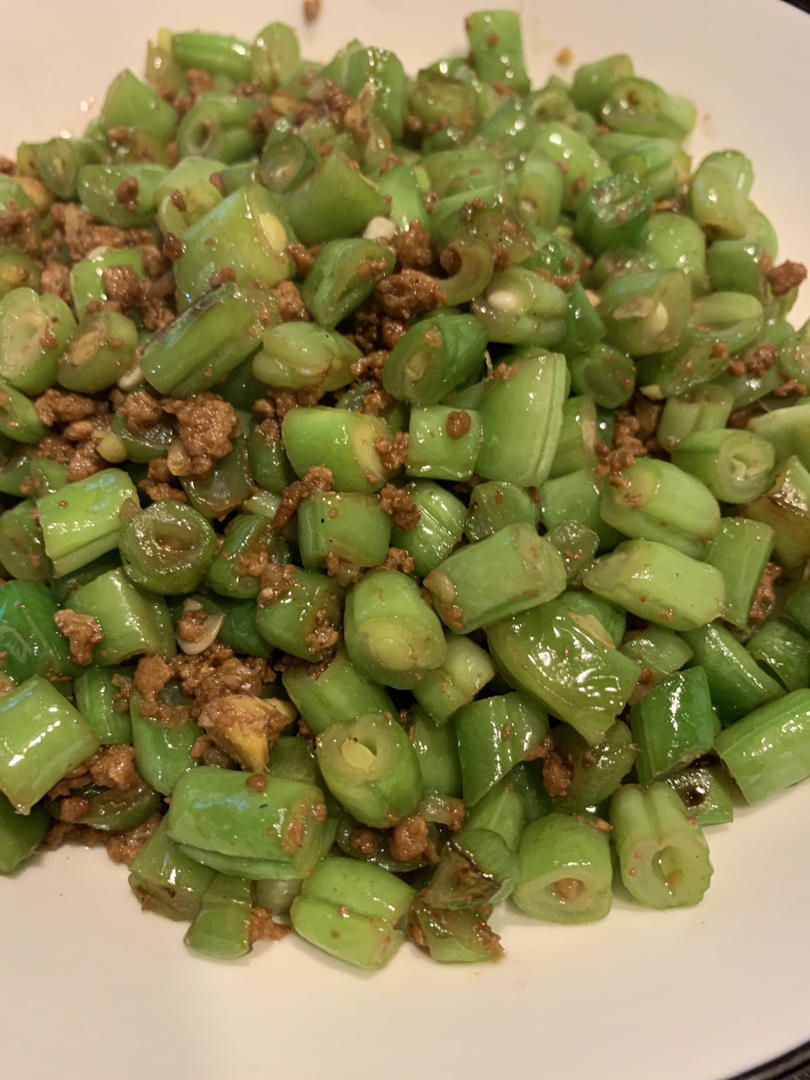 快手家常菜--肉末炒四季豆