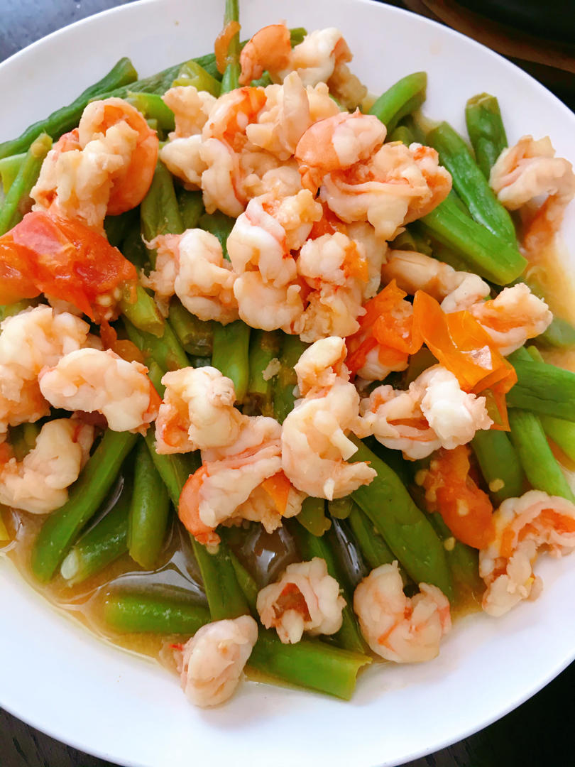 时蔬炒虾仁