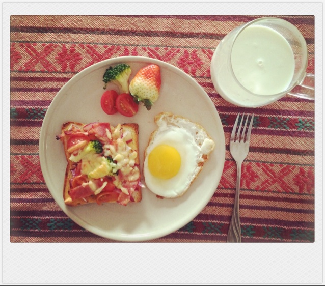 吐司培根小批萨