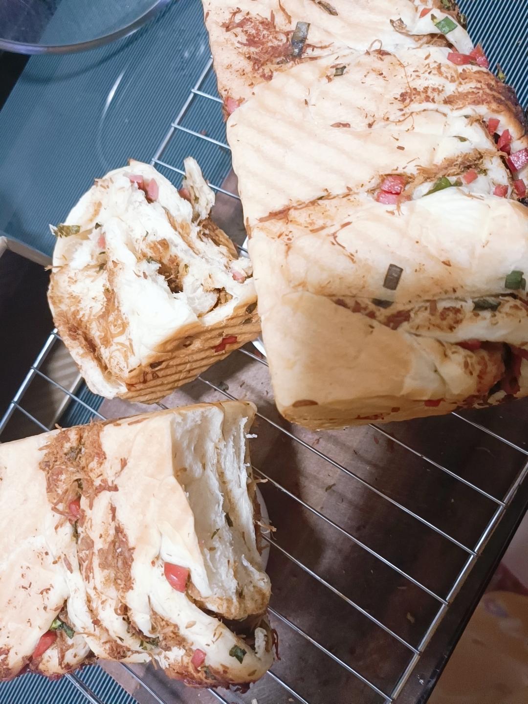 肉松香葱吐司（四种整形手法）