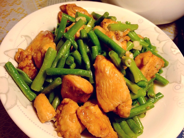 豆角鸡丁