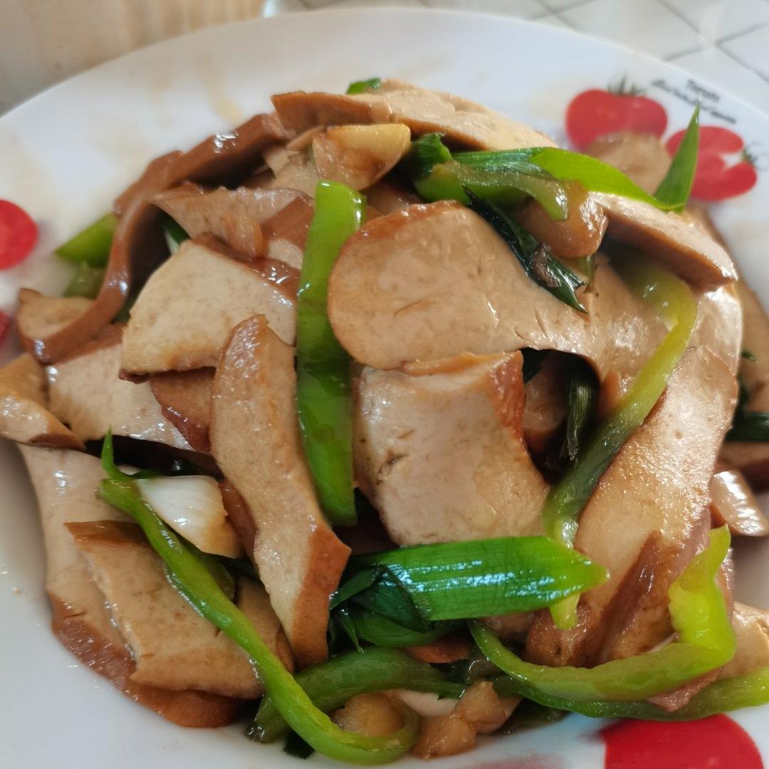 豆干炒蒜苗