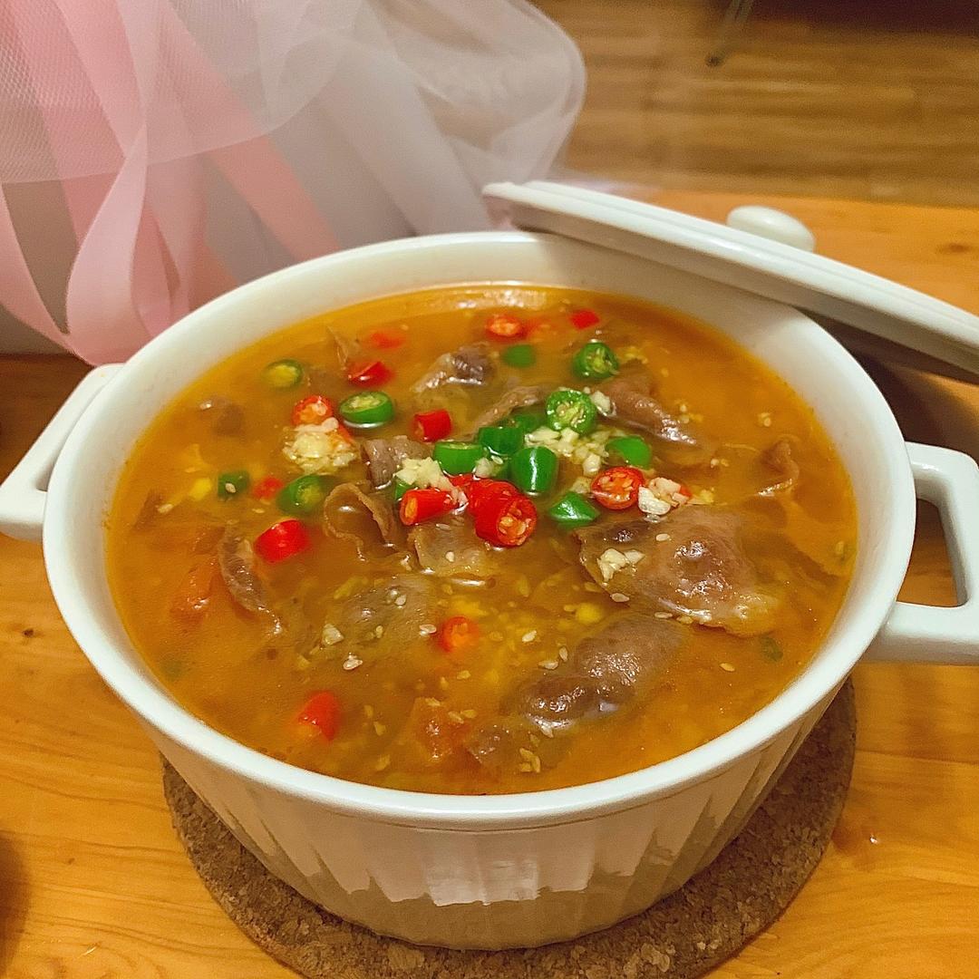 酸汤肥牛的做法