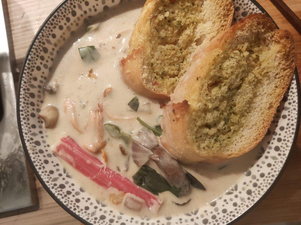 海鲜浓汤seafood chowder