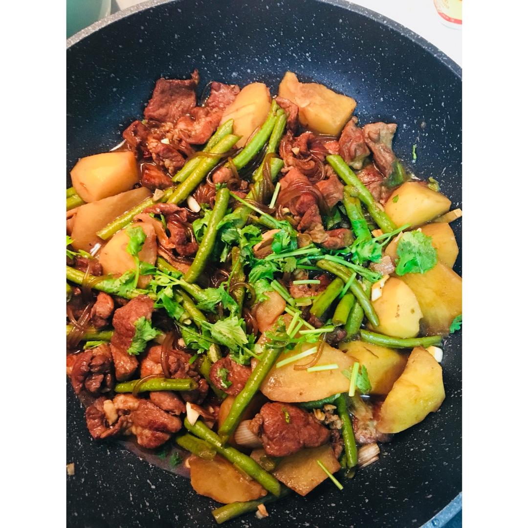 土豆炖豆角