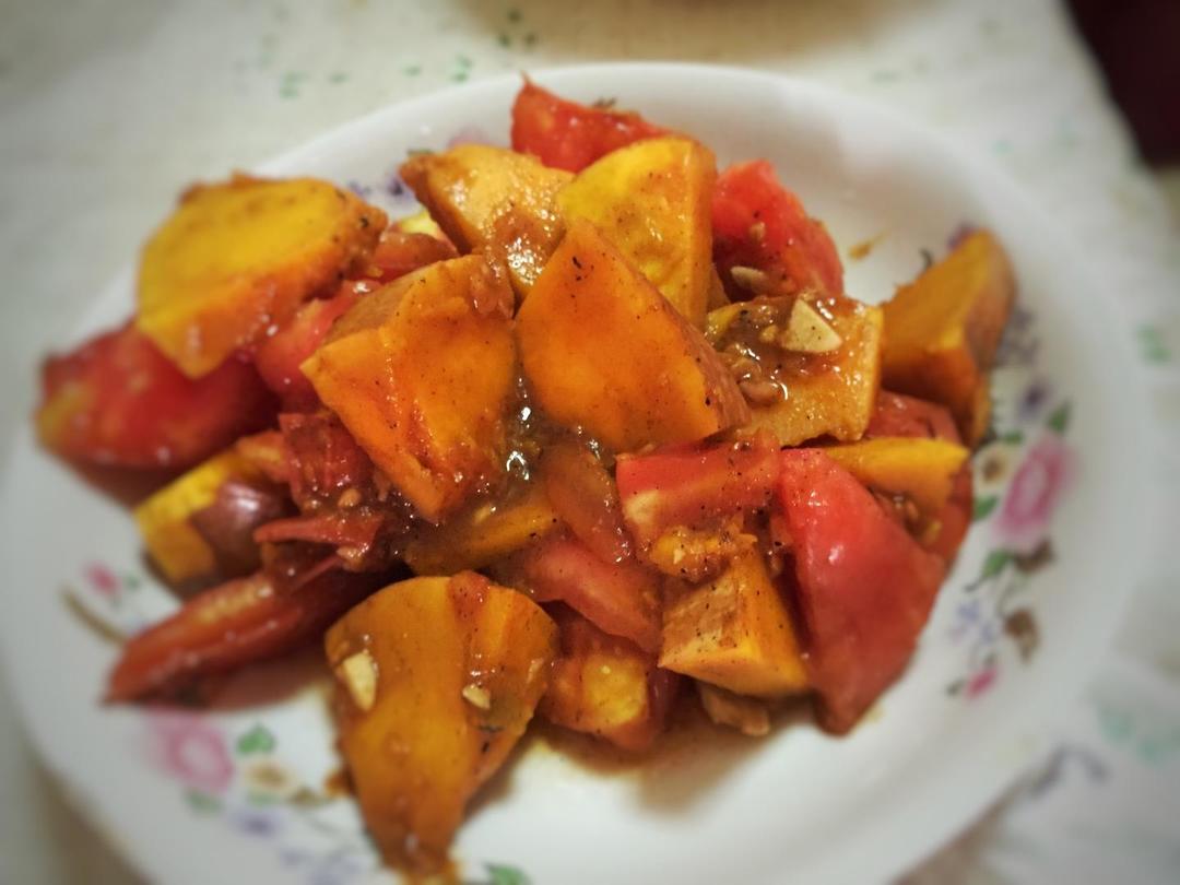 西红柿炒南瓜