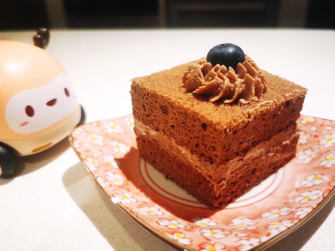 可可方形装饰蛋糕