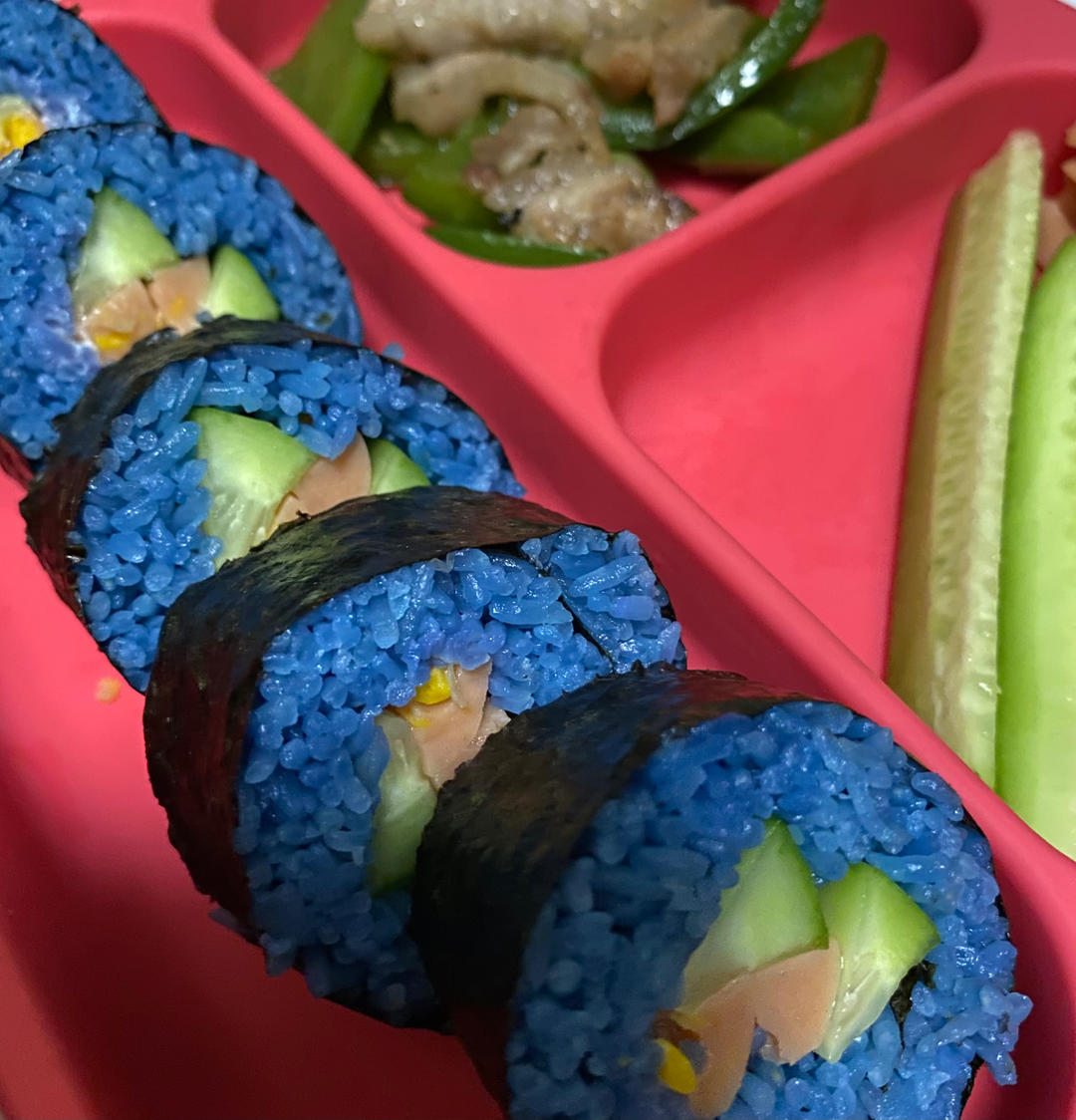 蝶豆花寿司紫菜包饭（治愈系高颜值地中海蓝）