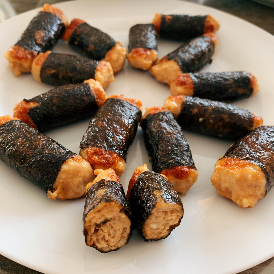 超低卡低脂美味海苔鸡肉卷