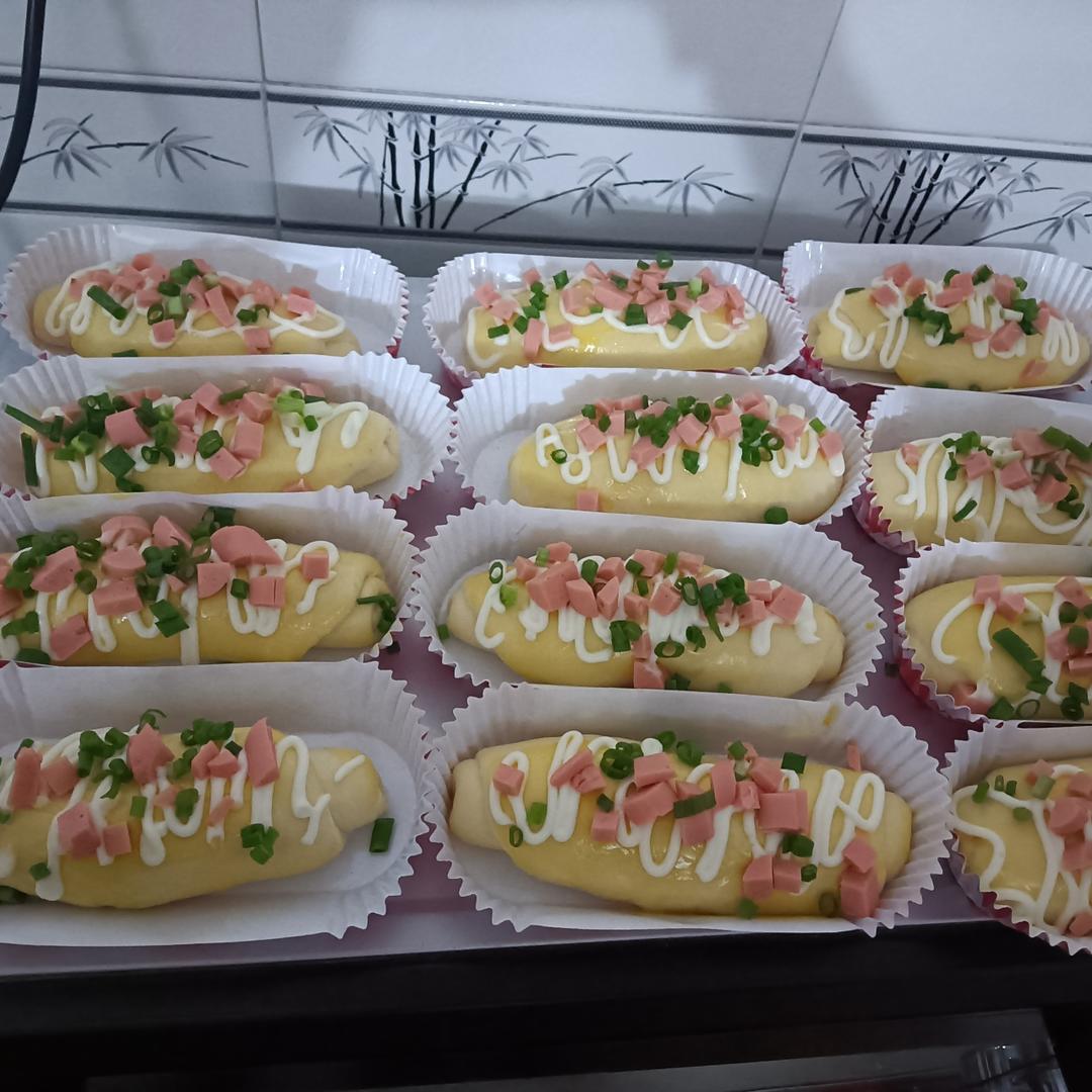 香葱火腿肉松面包
