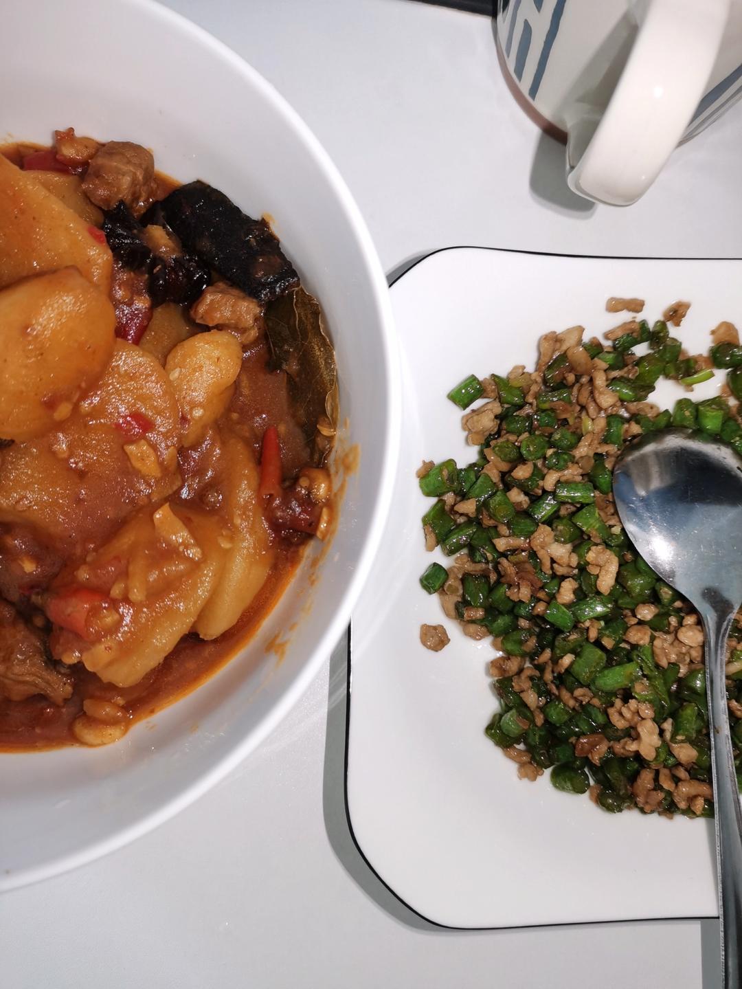 超下饭的四季豆炒肉末