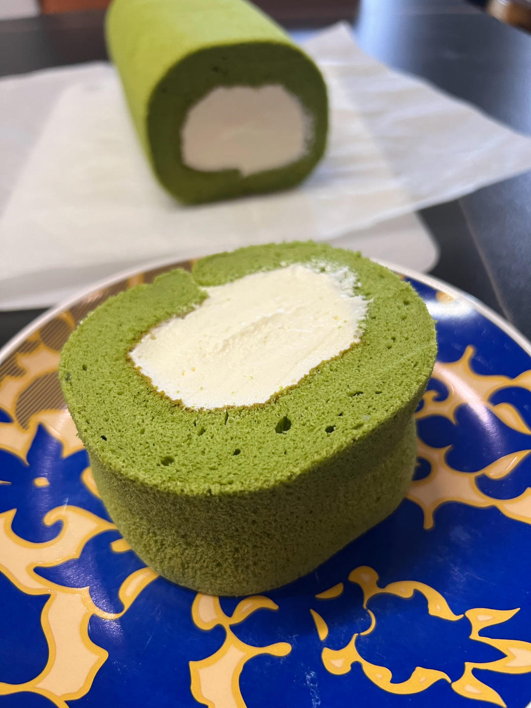 完美抹茶蜜豆蛋糕卷