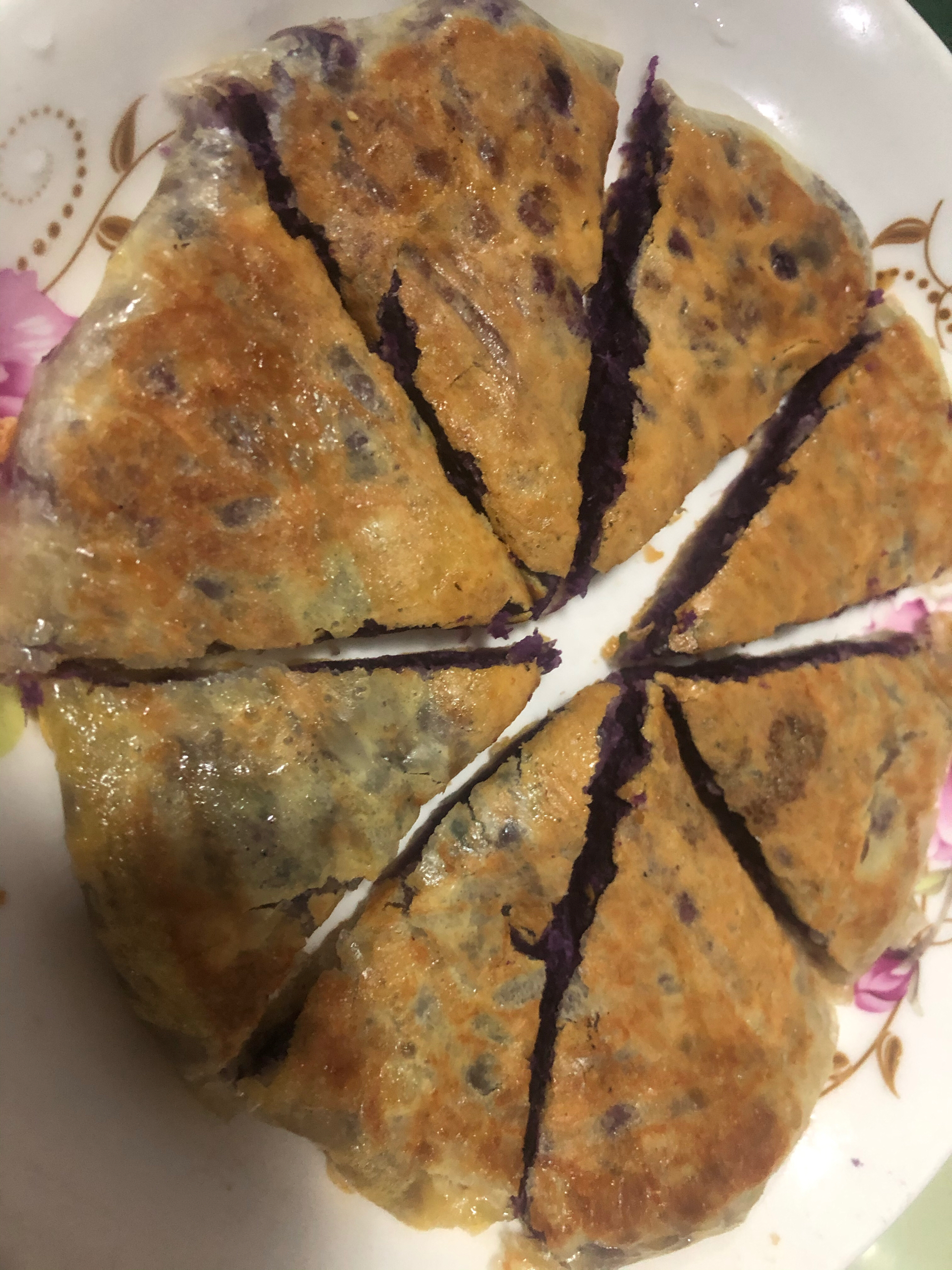 “超简单”奶香紫薯饼
