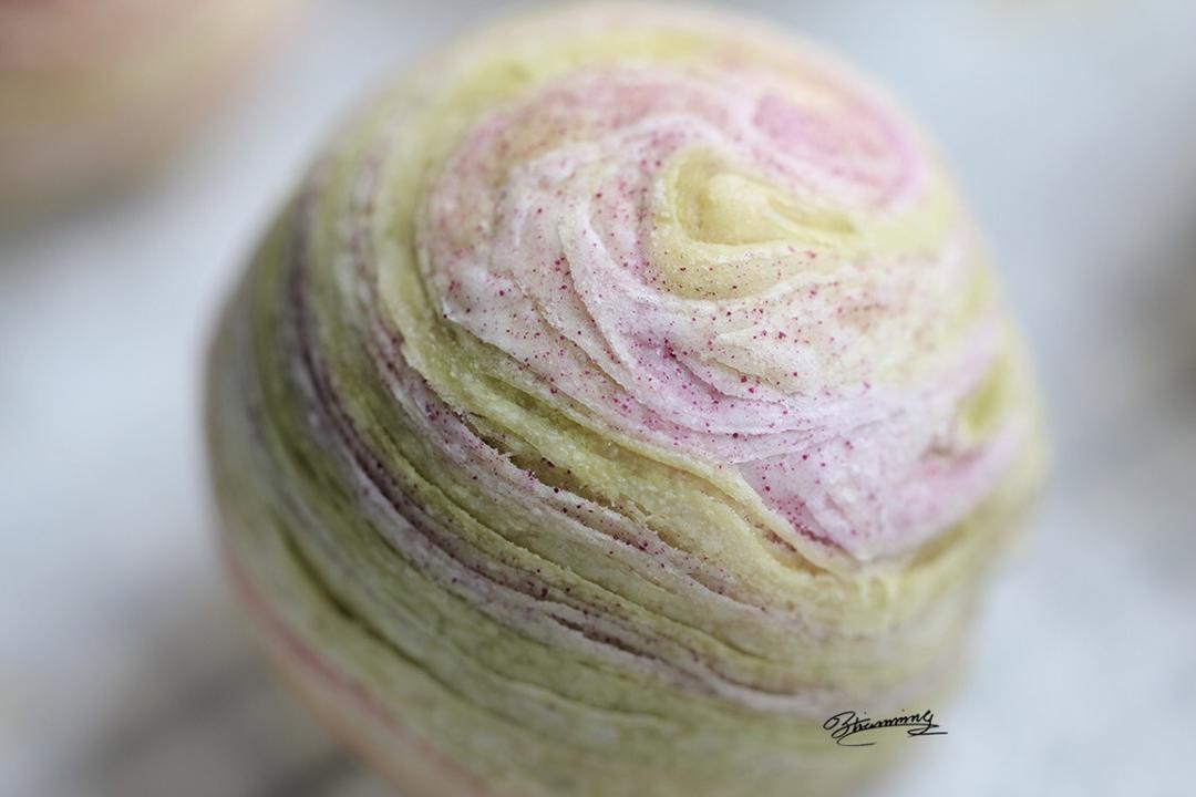 蛋黄酥~紫薯、抹茶、原味~花好月圆，中秋快乐~内附一次做六色蛋黄酥方法~