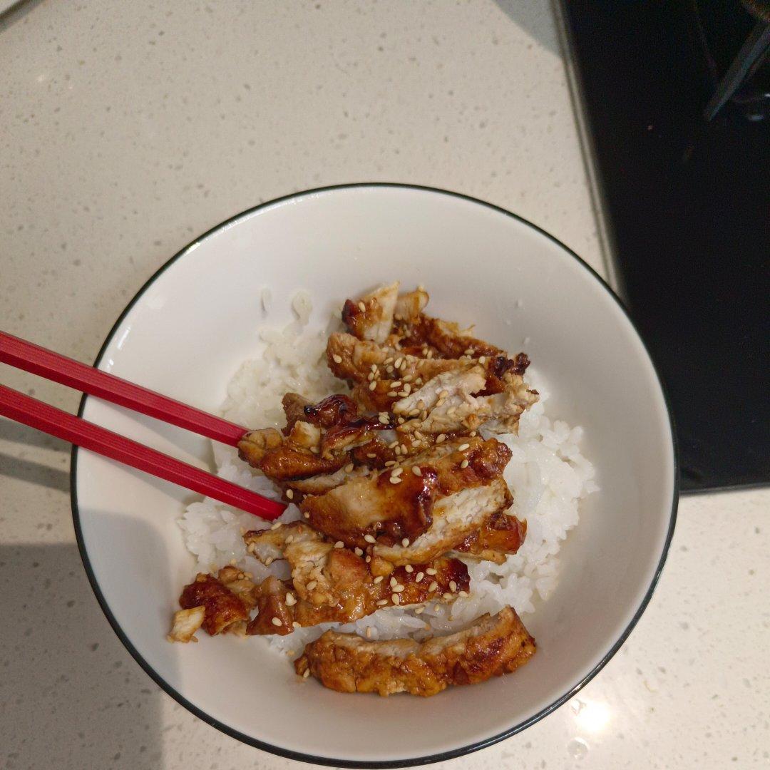 不放一滴油的照烧鸡腿饭