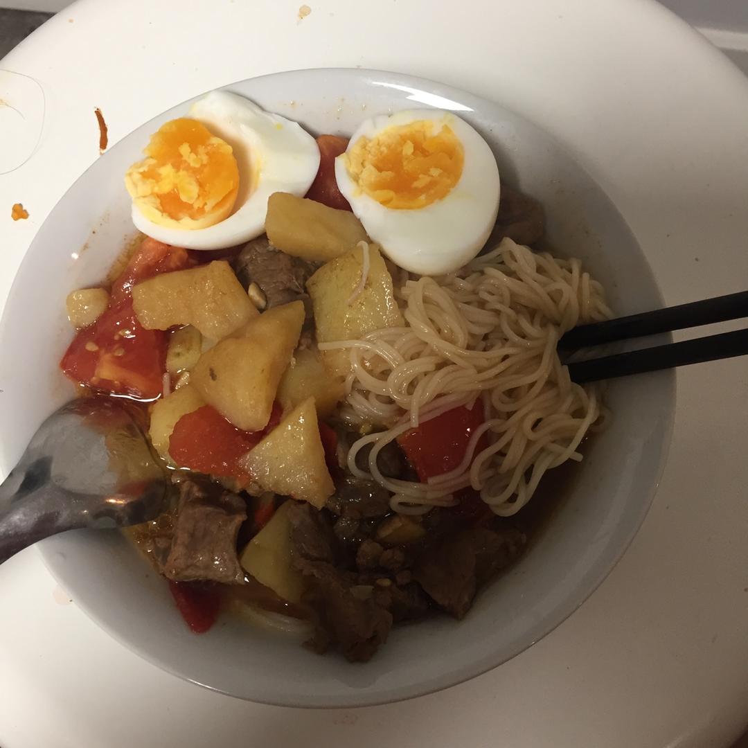 留学的【伪】土豆牛肉面，好味好味最好味！