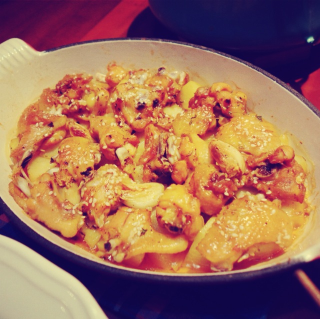 新奥尔良烤鸡腿土豆