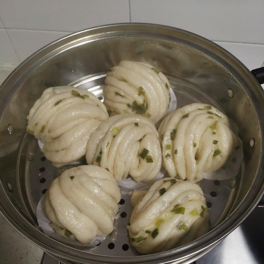 葱油花卷，一根筷子卷出漂亮的造型