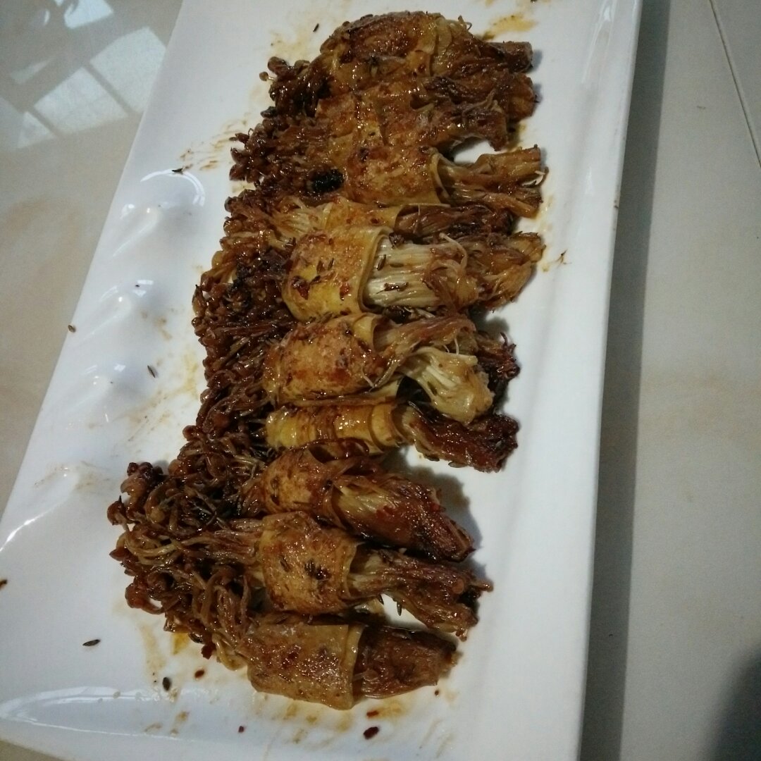 烤豆腐皮卷金针菇