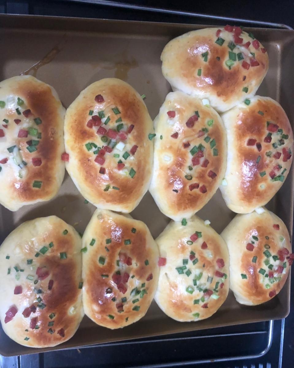 香葱火腿肉松面包