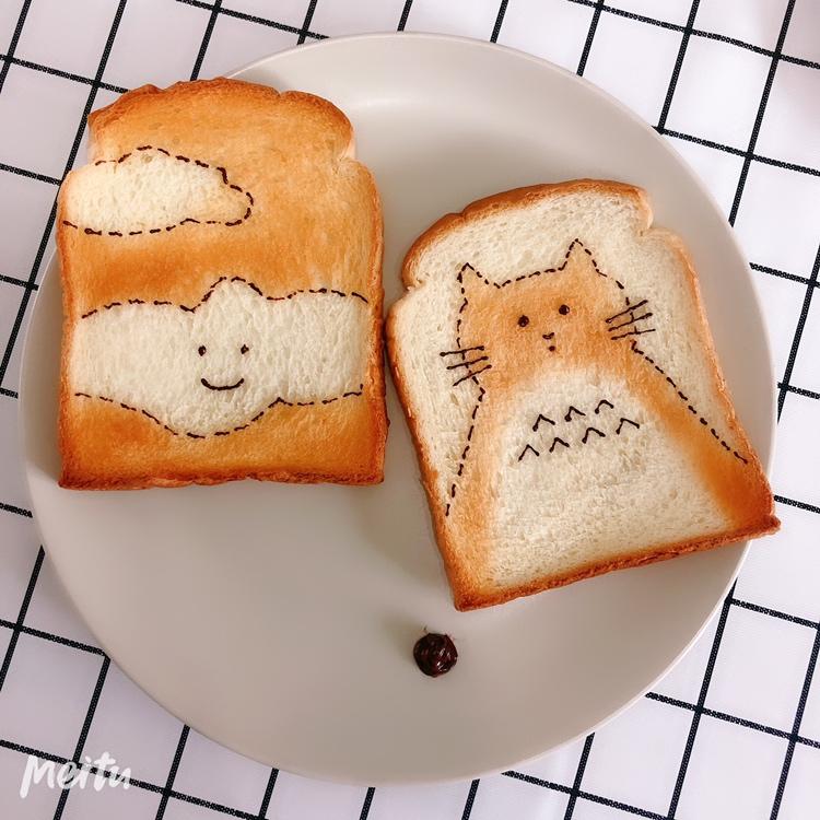 龙猫&小兔子&云朵烤吐司片