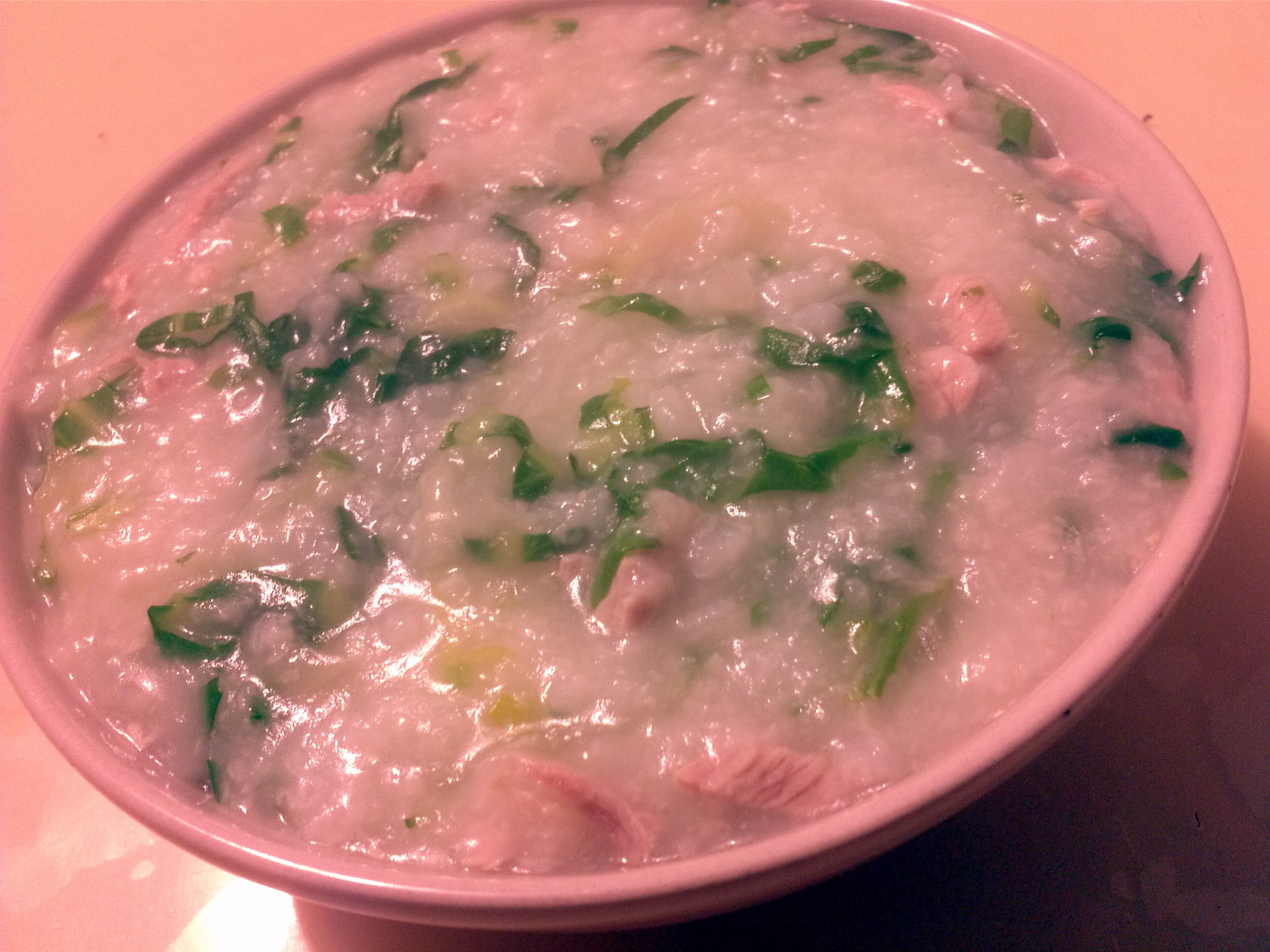 青菜瘦肉粥
