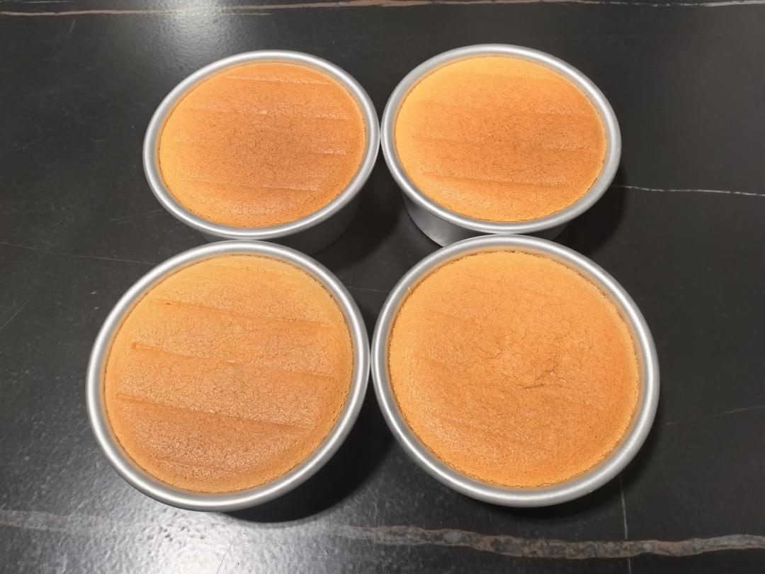 四寸戚风蛋糕—保姆级教程零失败配方分享