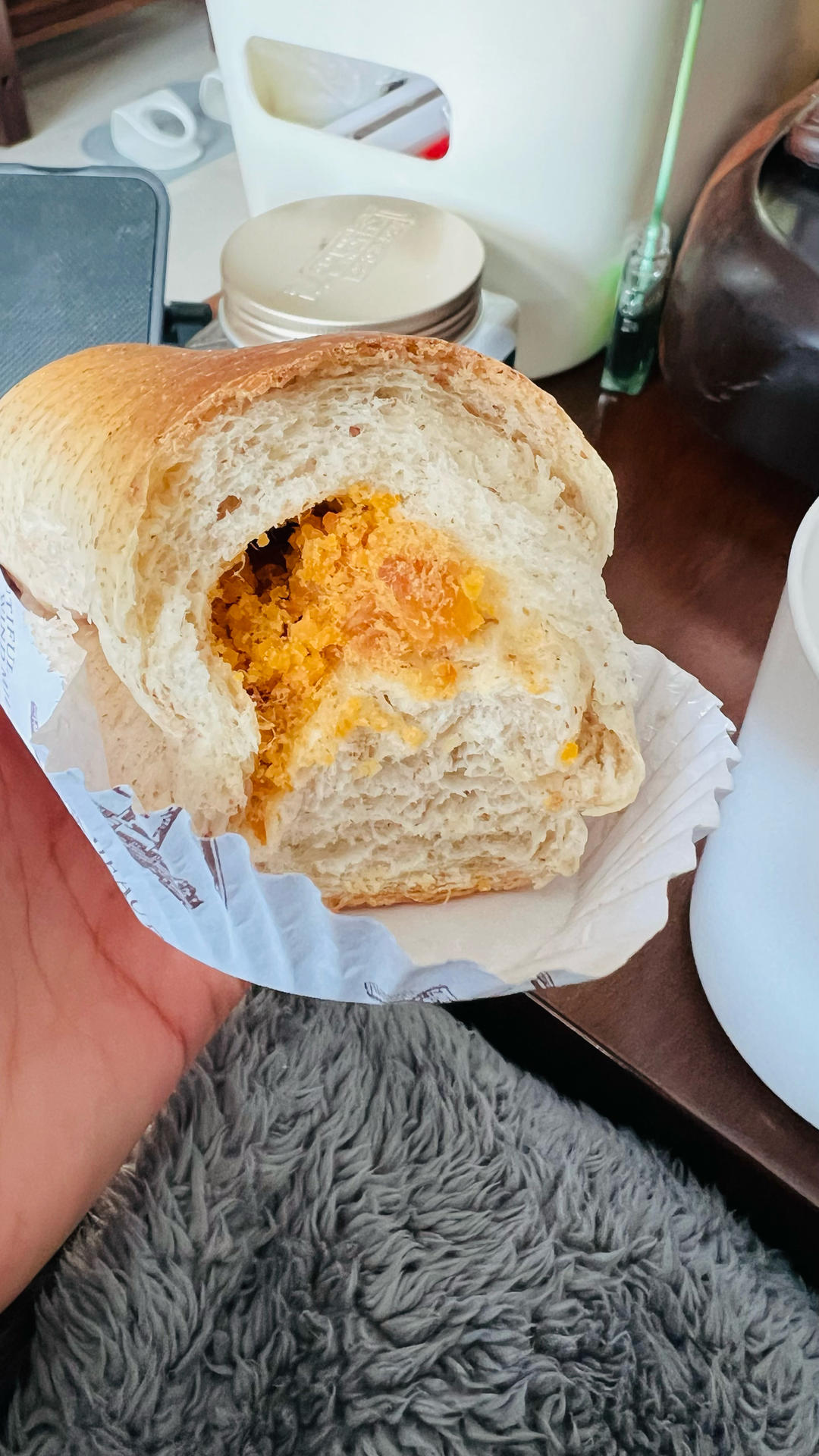 超软全麦咸蛋黄肉松面包-中种法