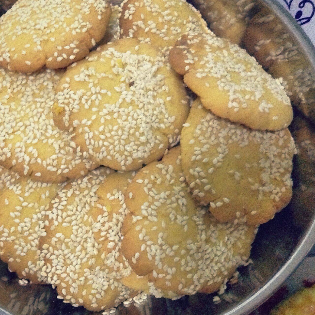 玉米面麻饼