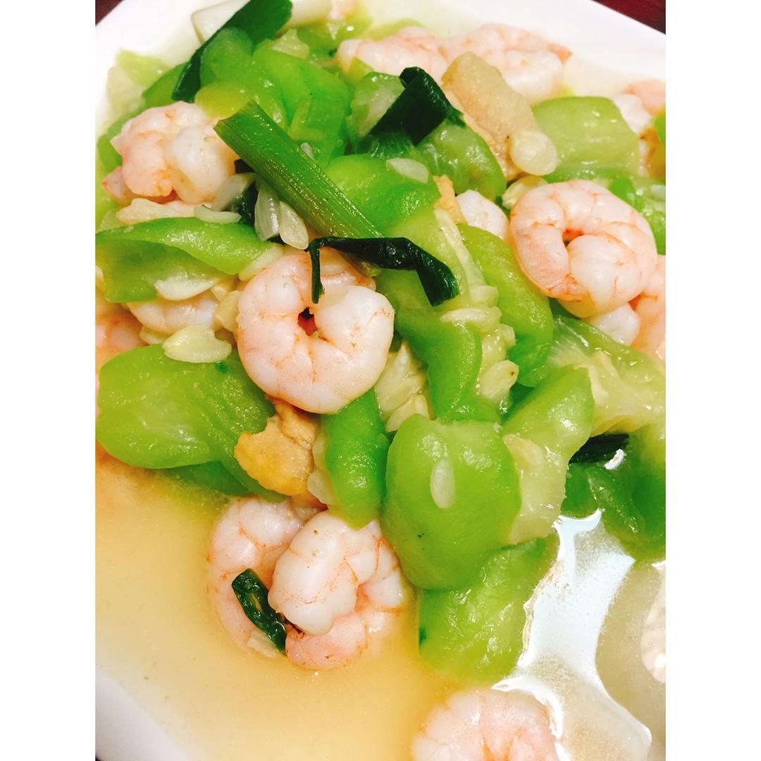 丝瓜炒虾仁