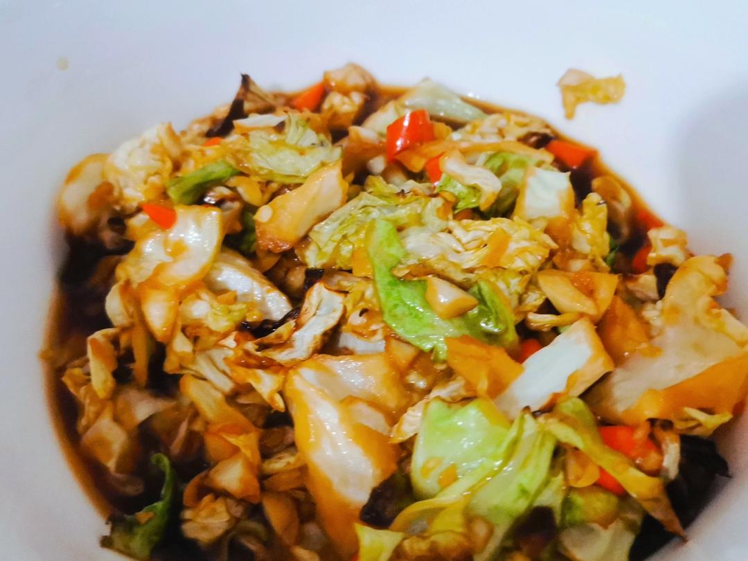 巨好吃😋空气炸锅包菜 ，烧烤摊味道~