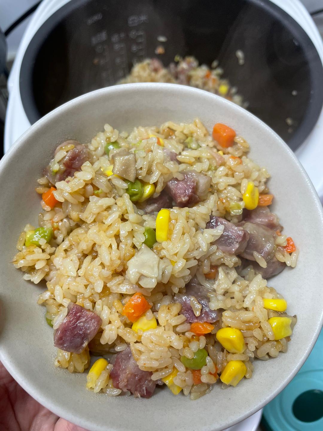 只用电饭锅的焖饭