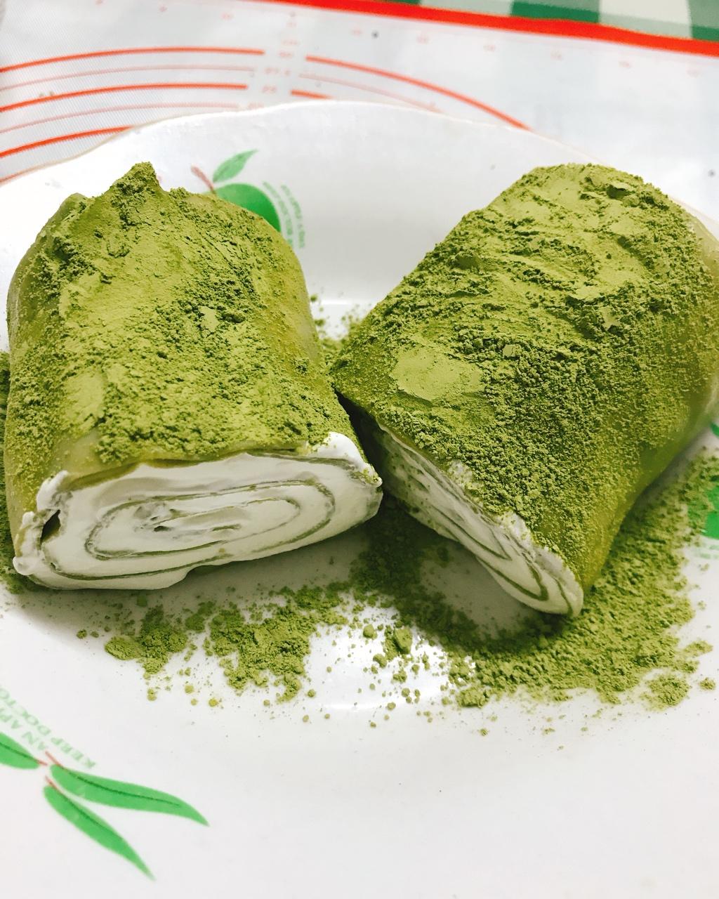 网红食谱│抹茶毛巾卷