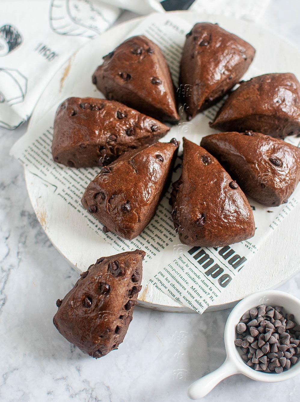 超濃郁??巧克力司康｜無(wú)泡打粉！松軟好吃