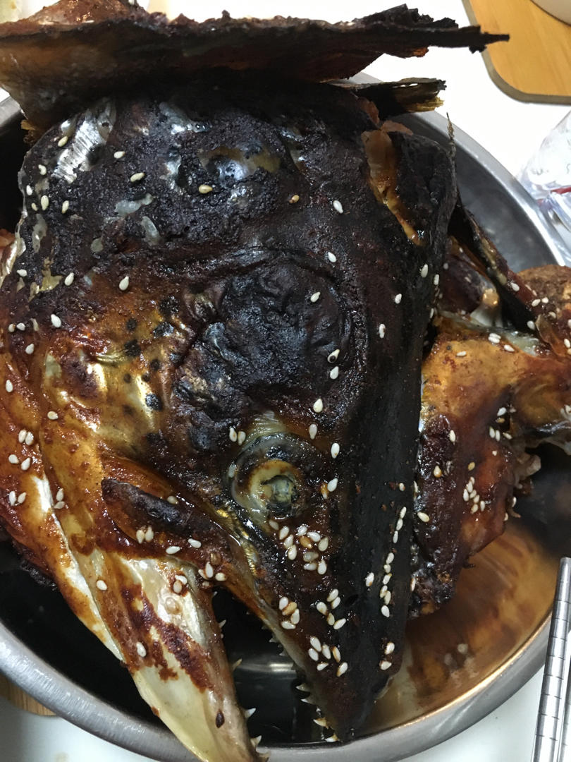 烤三文鱼头 烤箱版