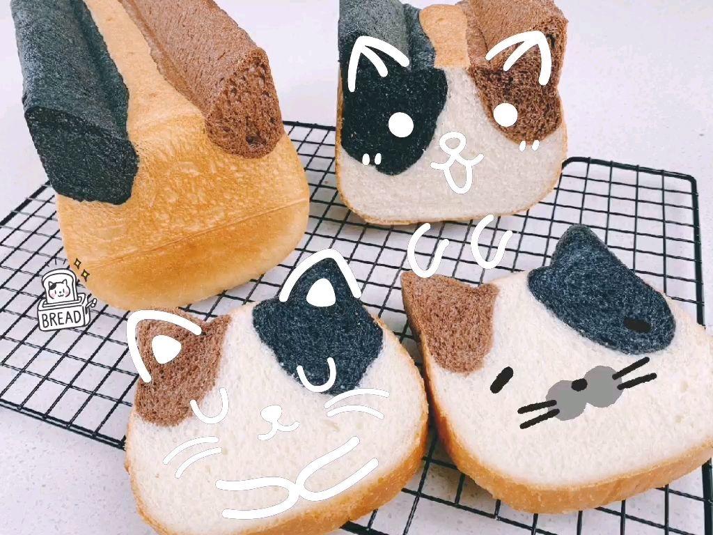 三花猫吐司的做法