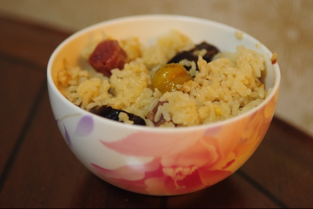 腊肠栗子饭