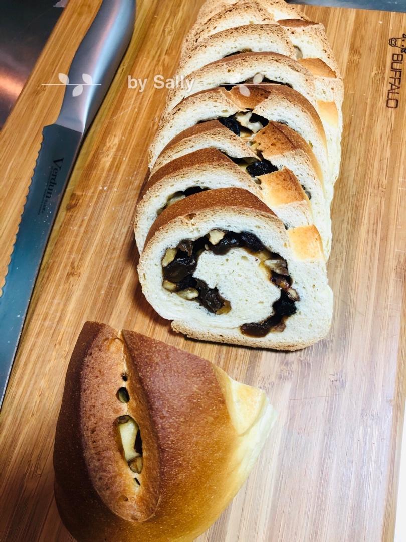 Sara爱烘焙：越吃越香的果干核桃大列巴