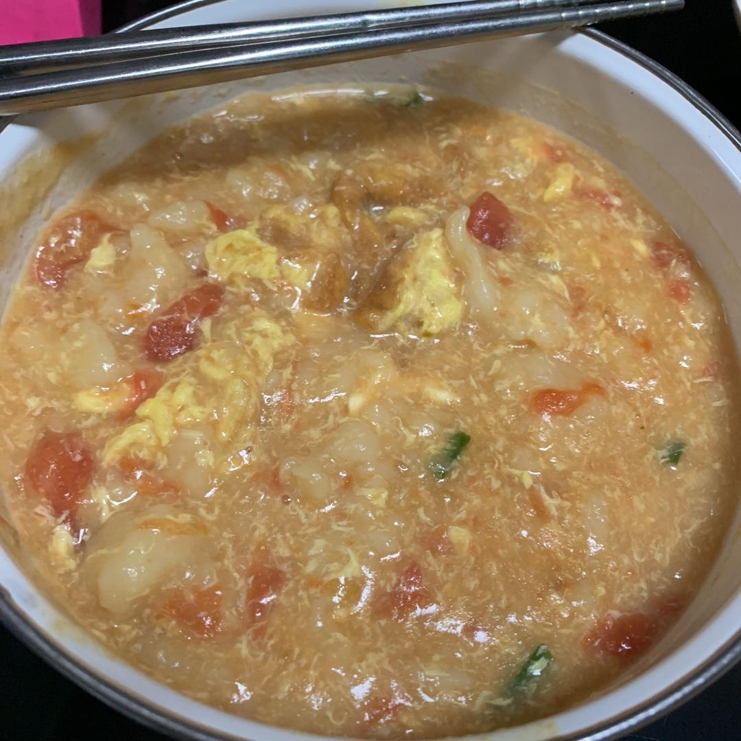 番茄鸡蛋疙瘩面