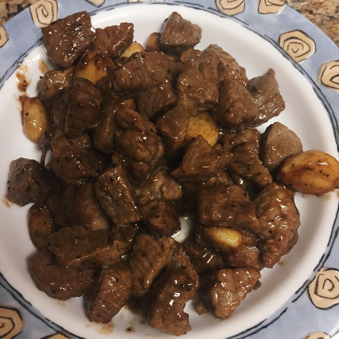 黑蒜子牛肉粒