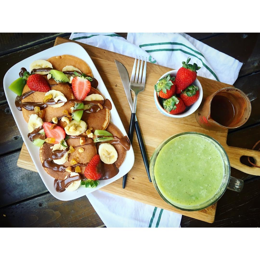 无油少糖全麦松饼