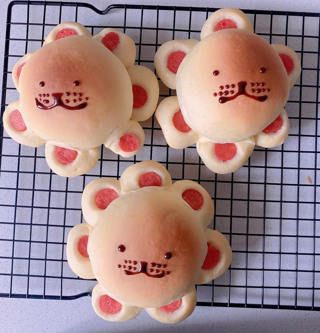 可爱的小狮子面包