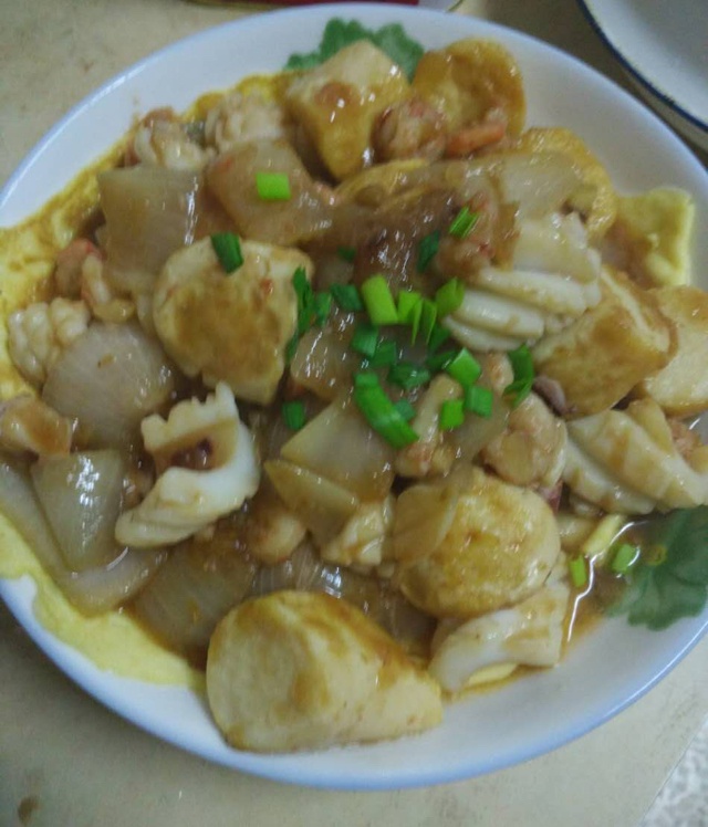 铁板海鲜日本豆腐 Seafood with Japanese Dofu
