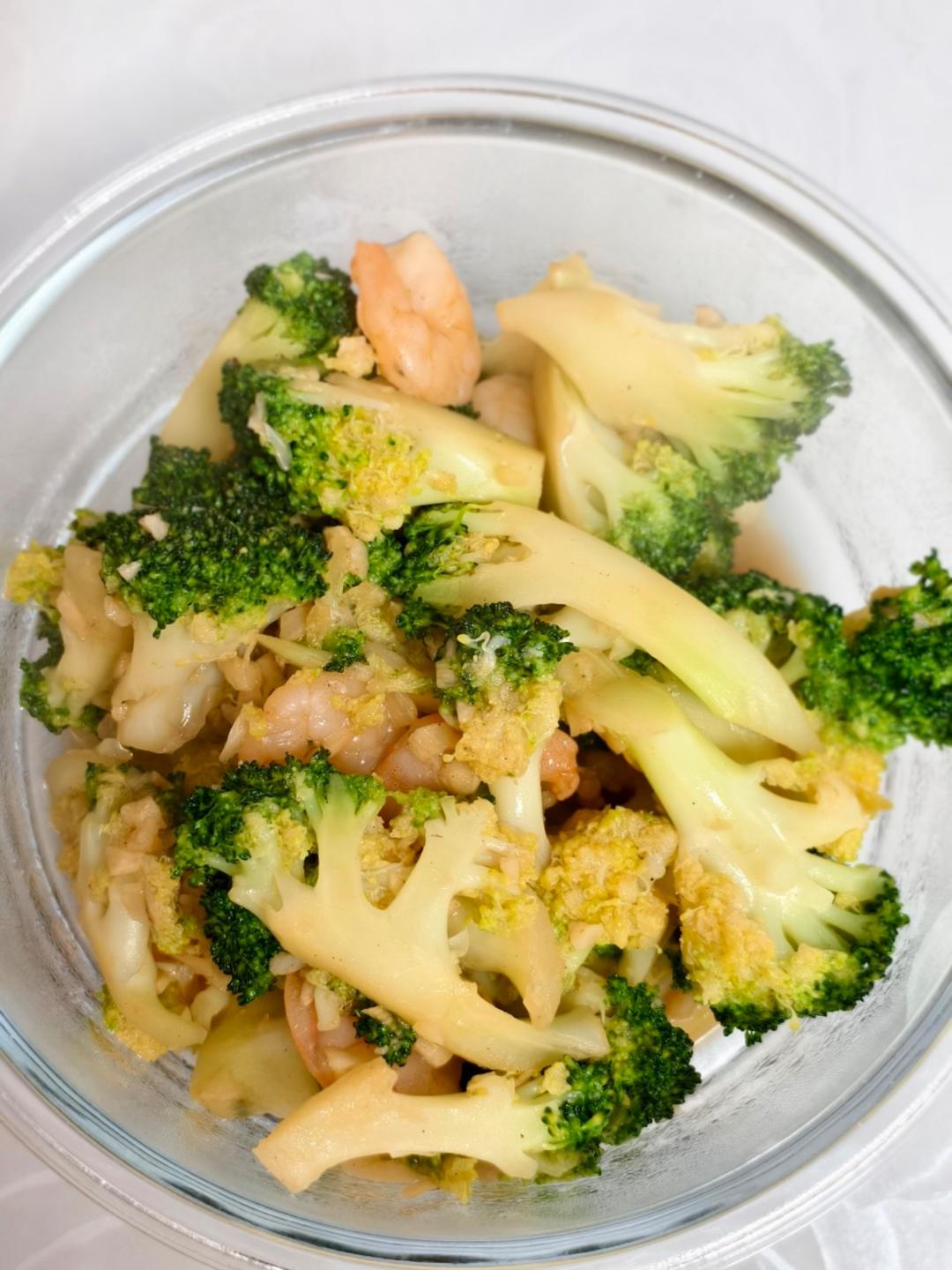 蒜蓉西兰花炒虾仁