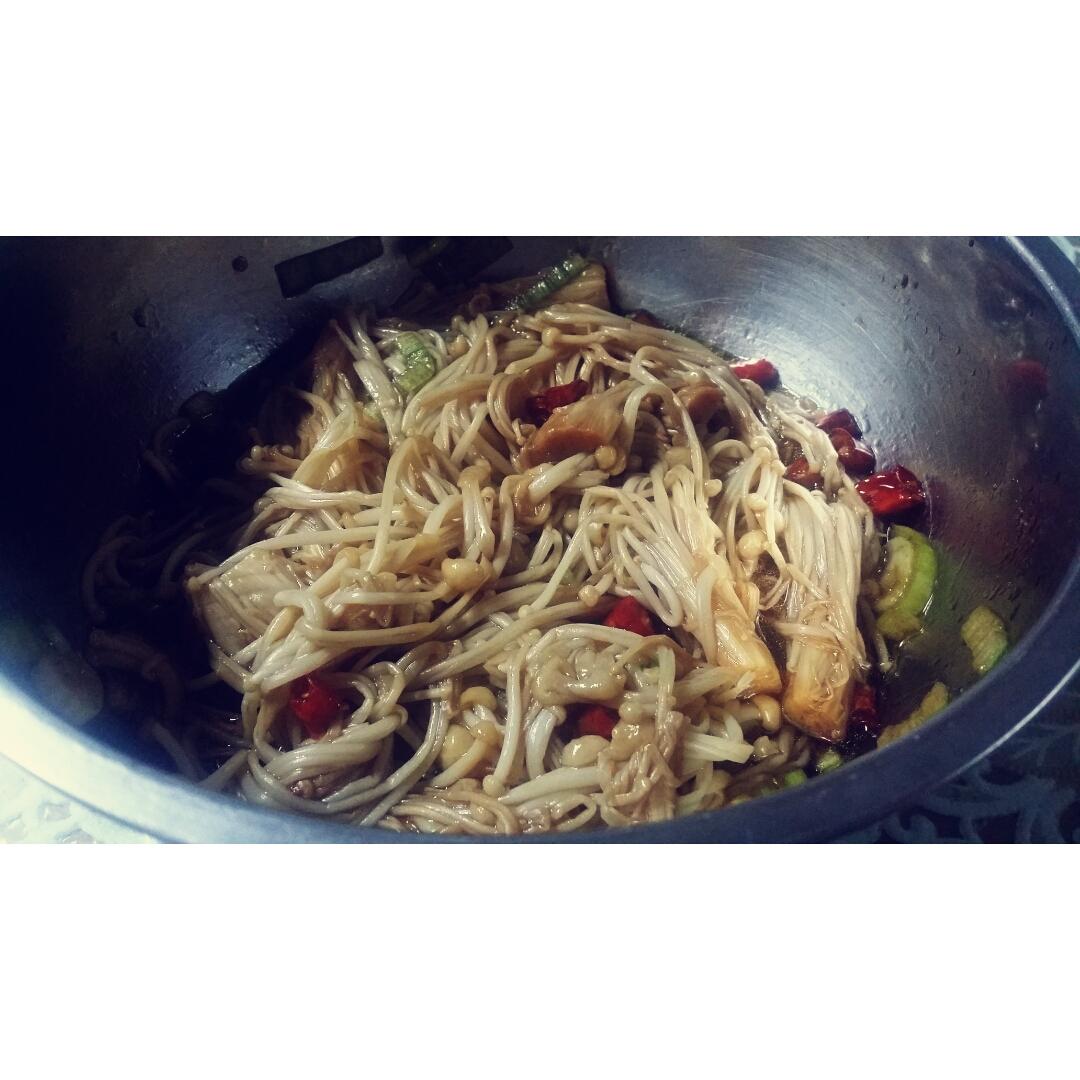 白灼油淋金针菇